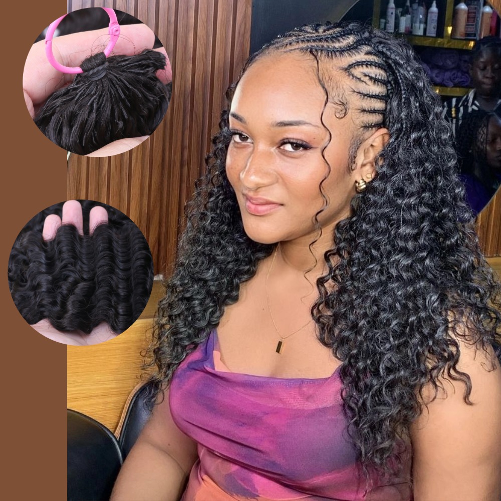 Feather Hair Extension - Human Crochet Hair for Black Women