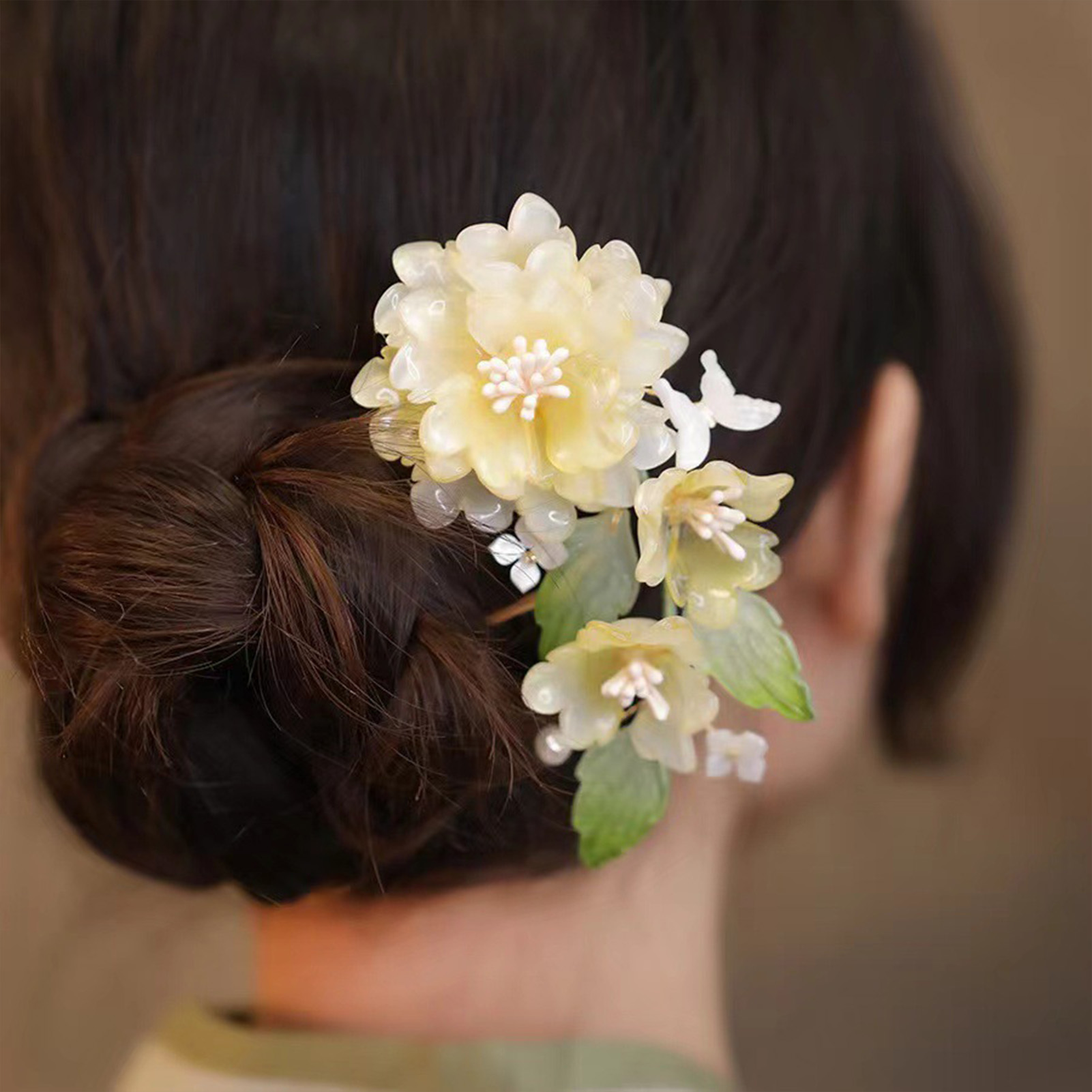 Hair Care Japanese - Flower U-shaped Hairpin Chinese Hanfu Hair