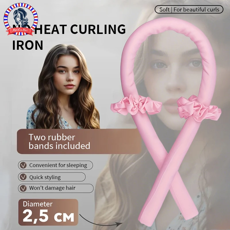 Hair Care Set - Heatless Curling Set - Satin Curler,