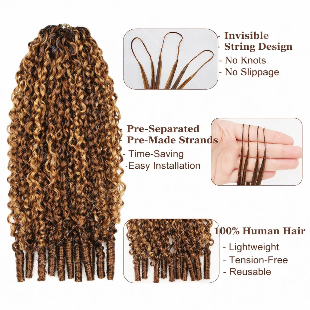 P427 Highlight Burmese Curly F - огляд і ціна Feather Hair Extension