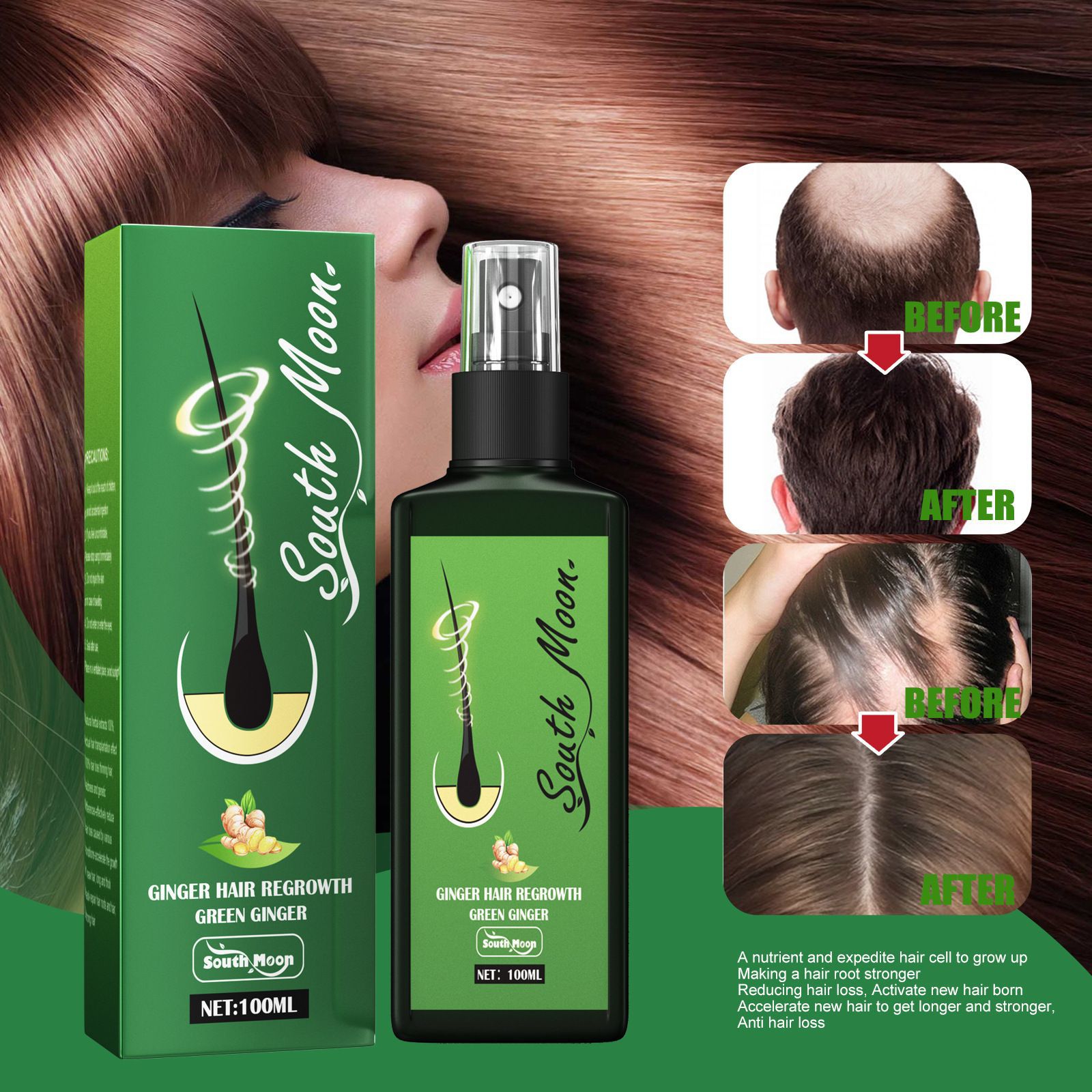 South Moon Ginger Hair Growth  - огляд і ціна Hair Care Basic