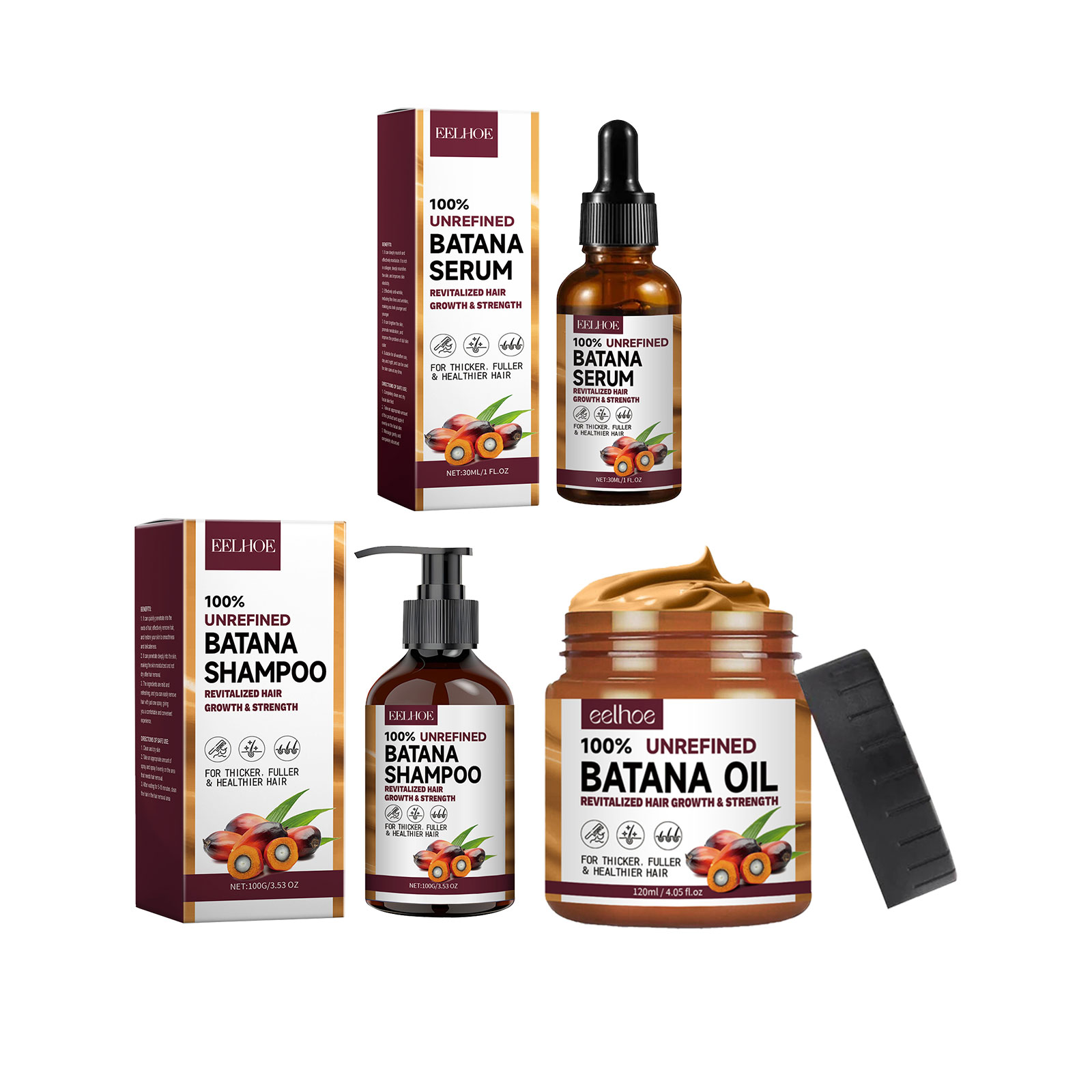 EELHOE Natural Batana Oil Deep - огляд і ціна Hair Care Set