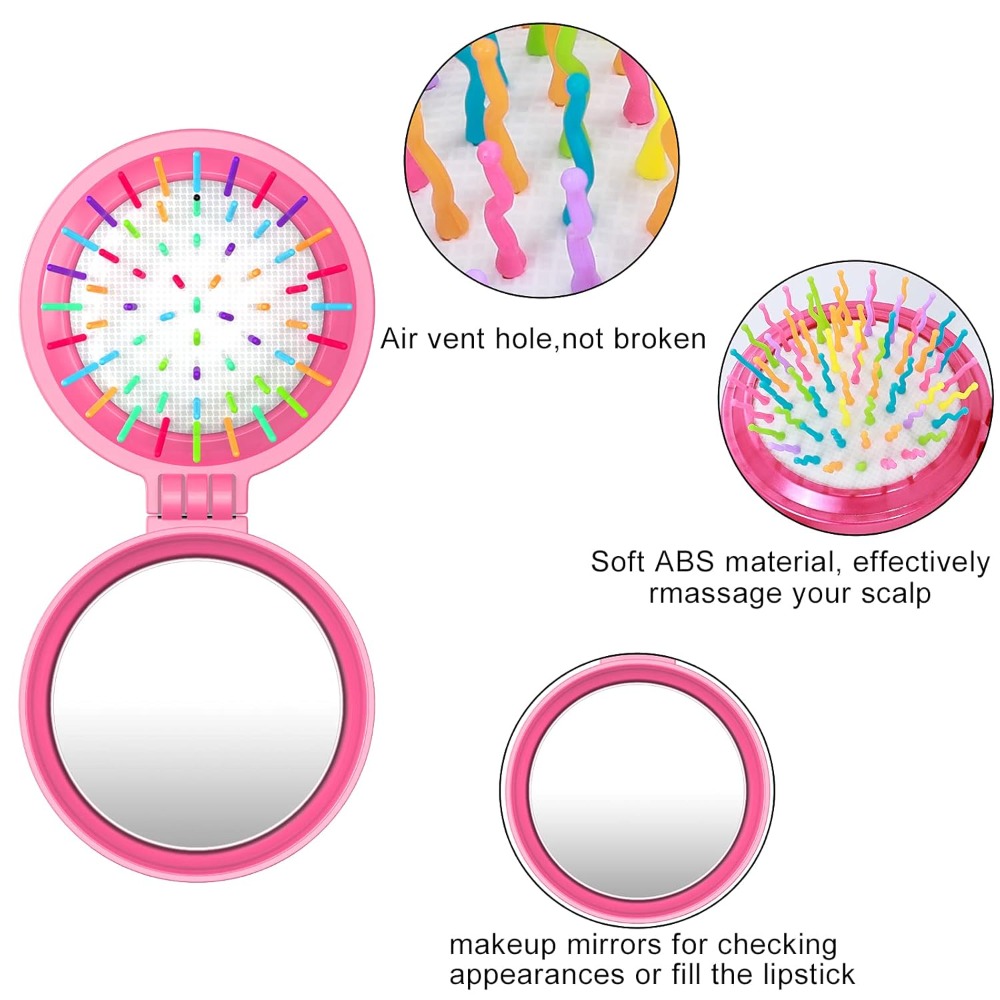 Folding Travel Hair Brush with - огляд і ціна Hair Care Japanese